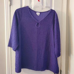 Purple Jaclyn Smith Top 3X